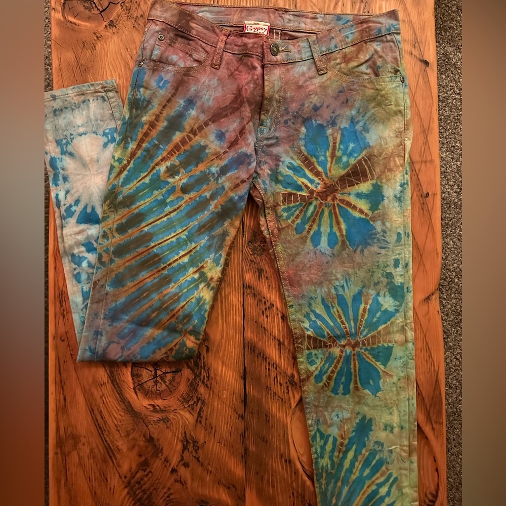 Hand Dyed Low Rise Jeans